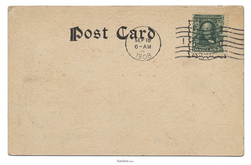 Post Card with stamps